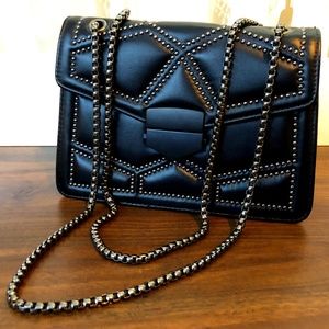 Black Rivet Chain Shoulder Bag - NEW (Never Used)